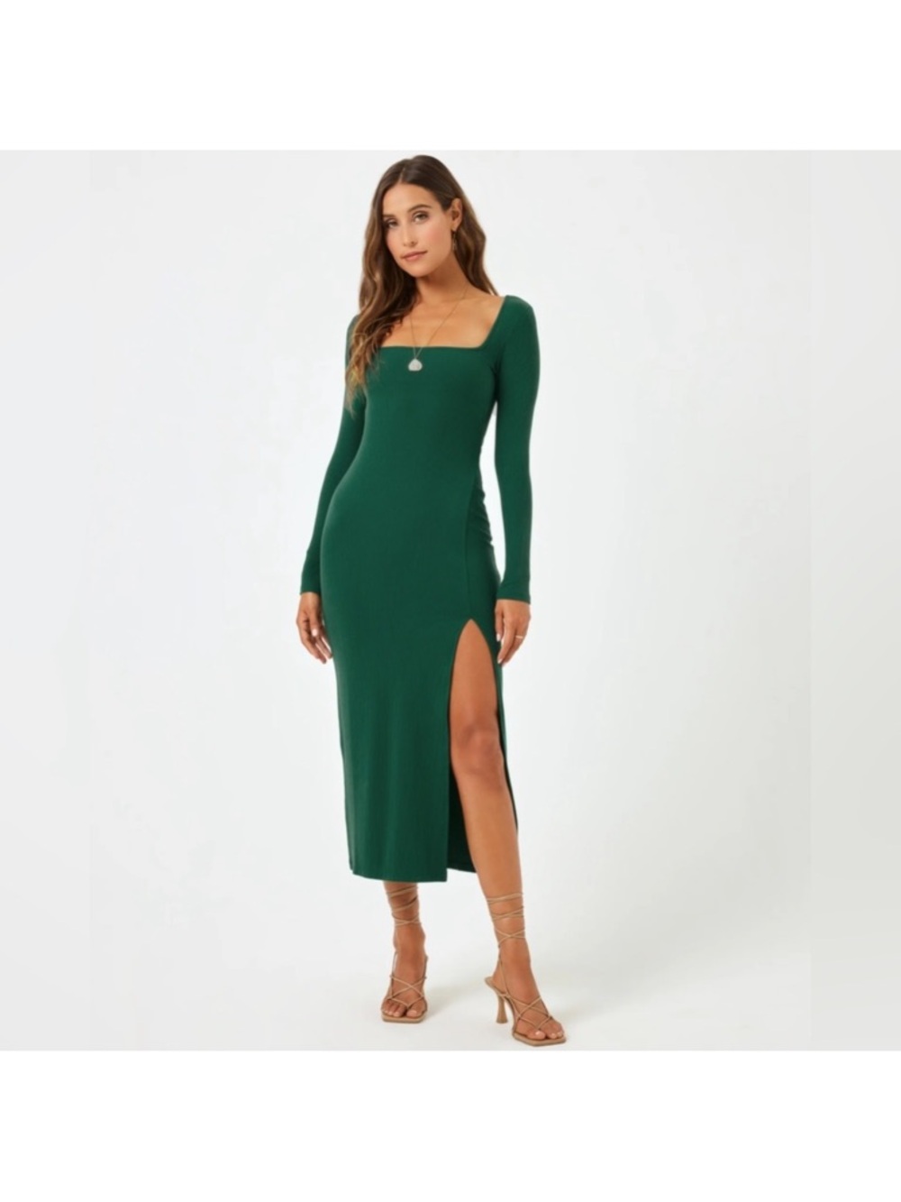 L*SPACE Windsor Dress Emerald Green